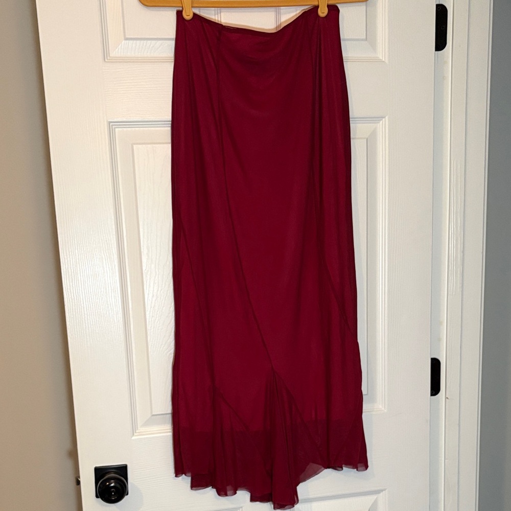 NWT Burgundy Maxi Skirt